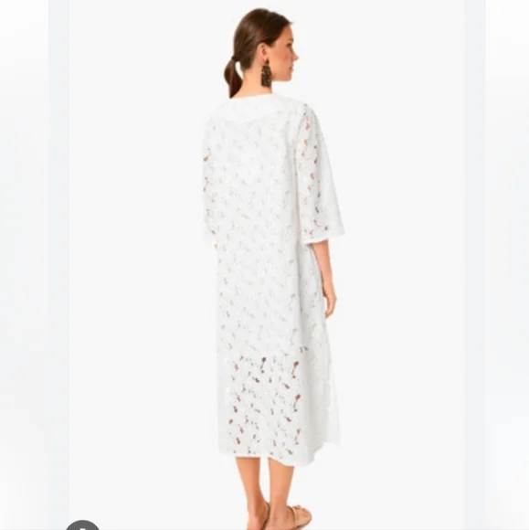 Tuckernuck White V-neck Eyelet Lace Jamie Dress - Picture 2 of 8